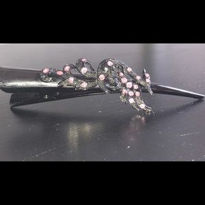 Vintage Pink Beaded Hairclip